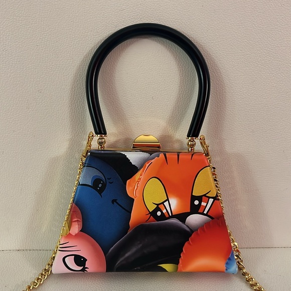 Moschino Inflatable Animals trapeze kiss lock hand crossbody bag NEW - Picture 8 of 13